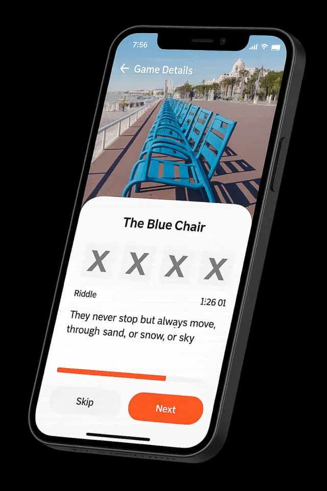 Aperçu de l'application sur smartphone